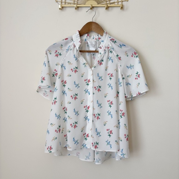 Erin Fetherston Octave Floral Blouse XS Anthropologie - Picture 10 of 10